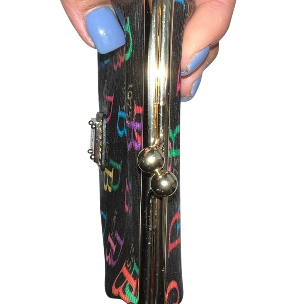 Dooney & Bourke Black with Multicolor Logo Clutch - Picture 11 of 11